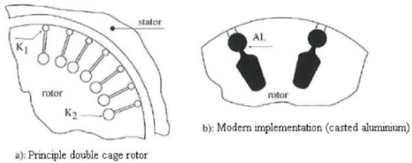 Principle double cage rotor